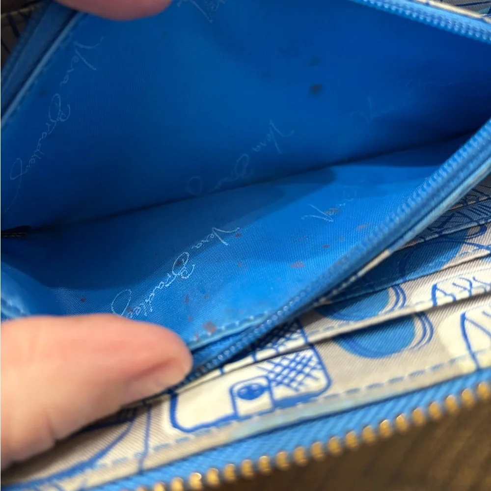 Vera Bradley Vibrant Blue Leather Crossbody Bag